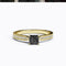 Solitaire Gold Engagement with 0.5ct Princess Cut Black Onyx- 01SG07O